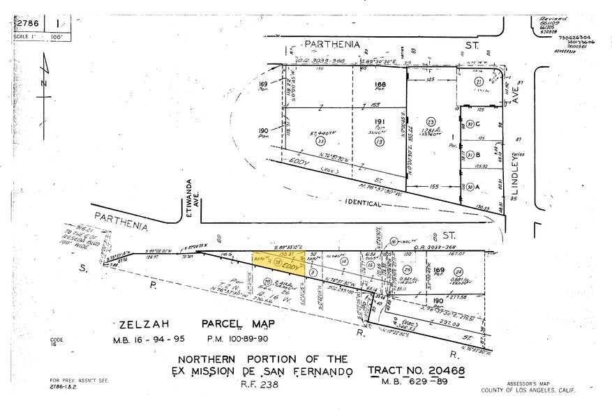 18260 Parthenia St, Northridge, CA à vendre - Plan cadastral – Image 2 sur 6
