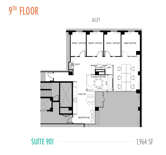 1015 18th St NW, Washington, DC à louer Plan d’étage– Image 1 sur 2