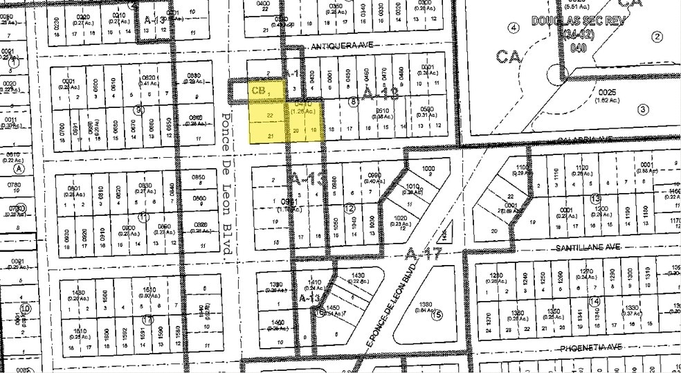 901 PONCE DE LEON Blvd, Coral Gables, FL à louer - Plan cadastral – Image 2 sur 10