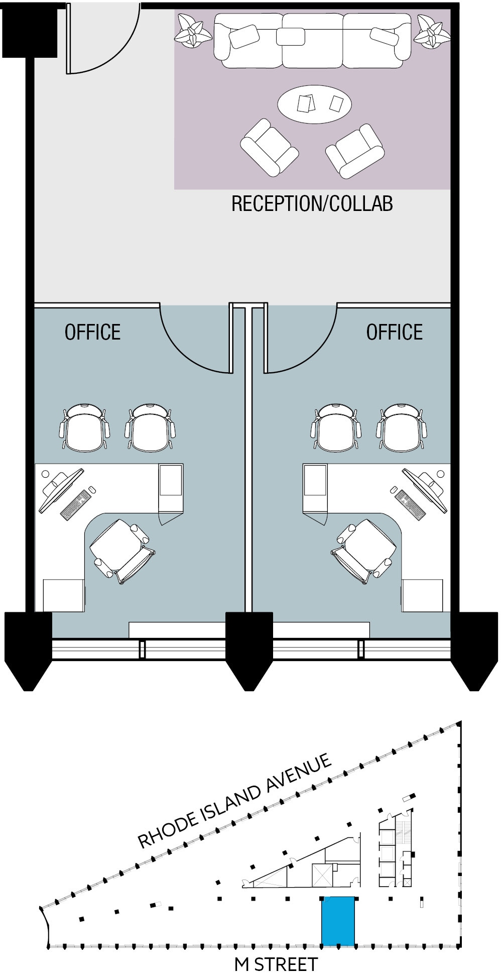 1730 Rhode Island Ave NW, Washington, DC à louer Plan d’étage– Image 1 sur 3