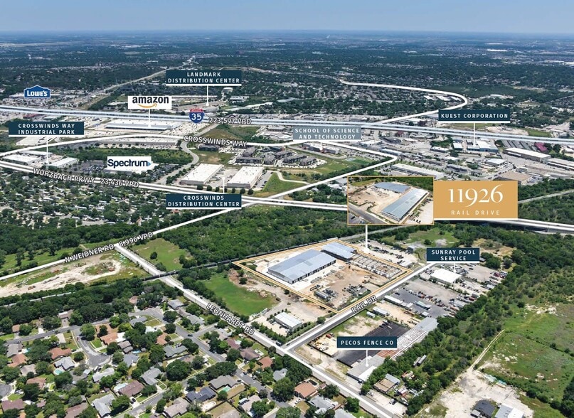 11926 Rail Dr, San Antonio, TX à louer - Aérien – Image 2 sur 9