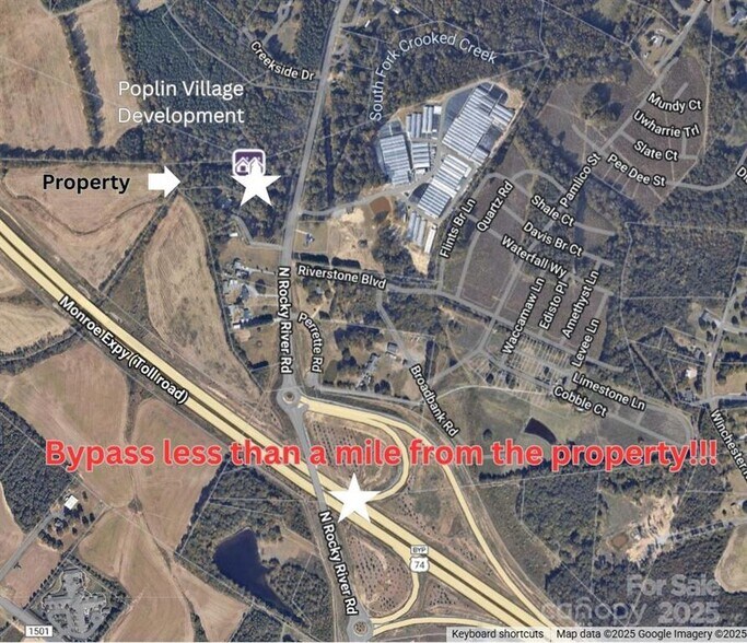 3915 N Rocky River Rd, Monroe, NC à vendre - Aérien – Image 1 sur 2