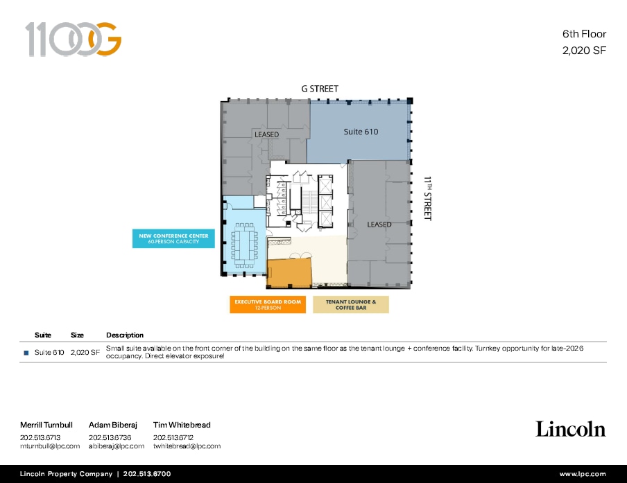 1100 G St NW, Washington, DC à louer Plan d’étage– Image 1 sur 1