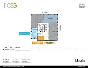 1100 G St NW, Washington, DC à louer Plan d’étage– Image 1 sur 1