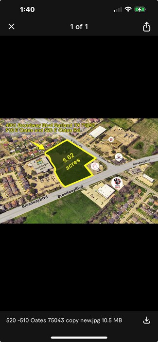 Plus de détails pour 510-520 E Oates Rd, Garland, TX - Terrain à vendre