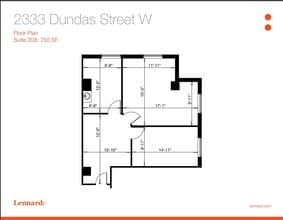 2329-2333 Dundas St W, Toronto, ON à louer Plan d’étage– Image 1 sur 1
