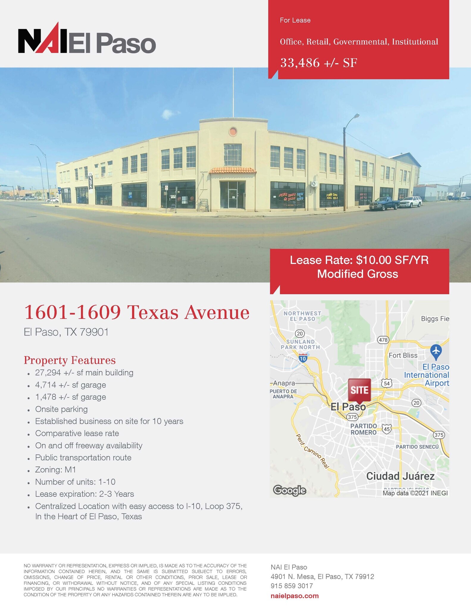 1601 Texas Ave, El Paso, TX à vendre Photo de l’immeuble– Image 1 sur 5