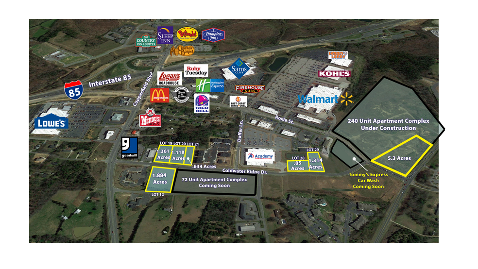 Coldwater Ridge Dr, Kannapolis, NC à vendre - Aérien – Image 3 sur 14