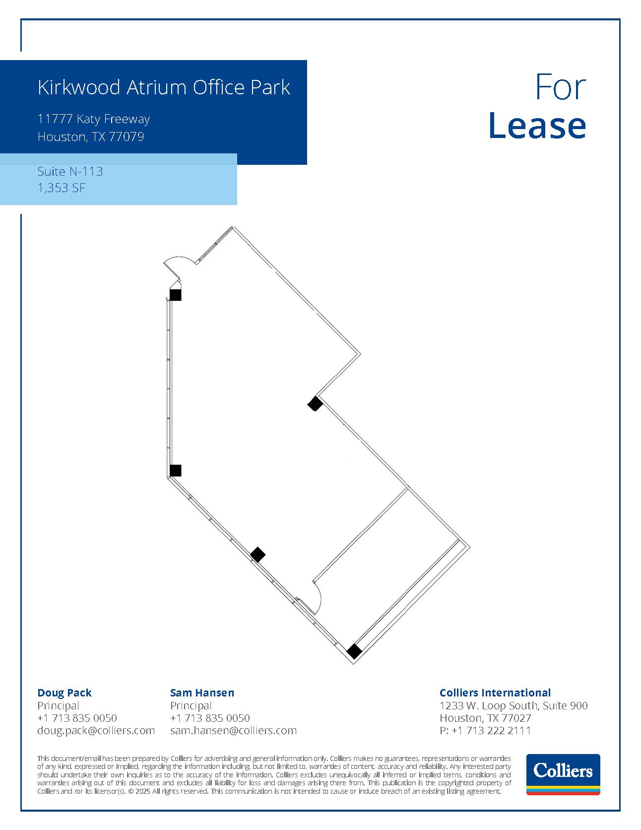 11777 Katy Fwy, Houston, TX à louer Plan d’étage– Image 1 sur 1