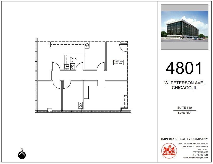 4801 W Peterson Ave, Chicago, IL à louer Plan d’étage– Image 1 sur 5