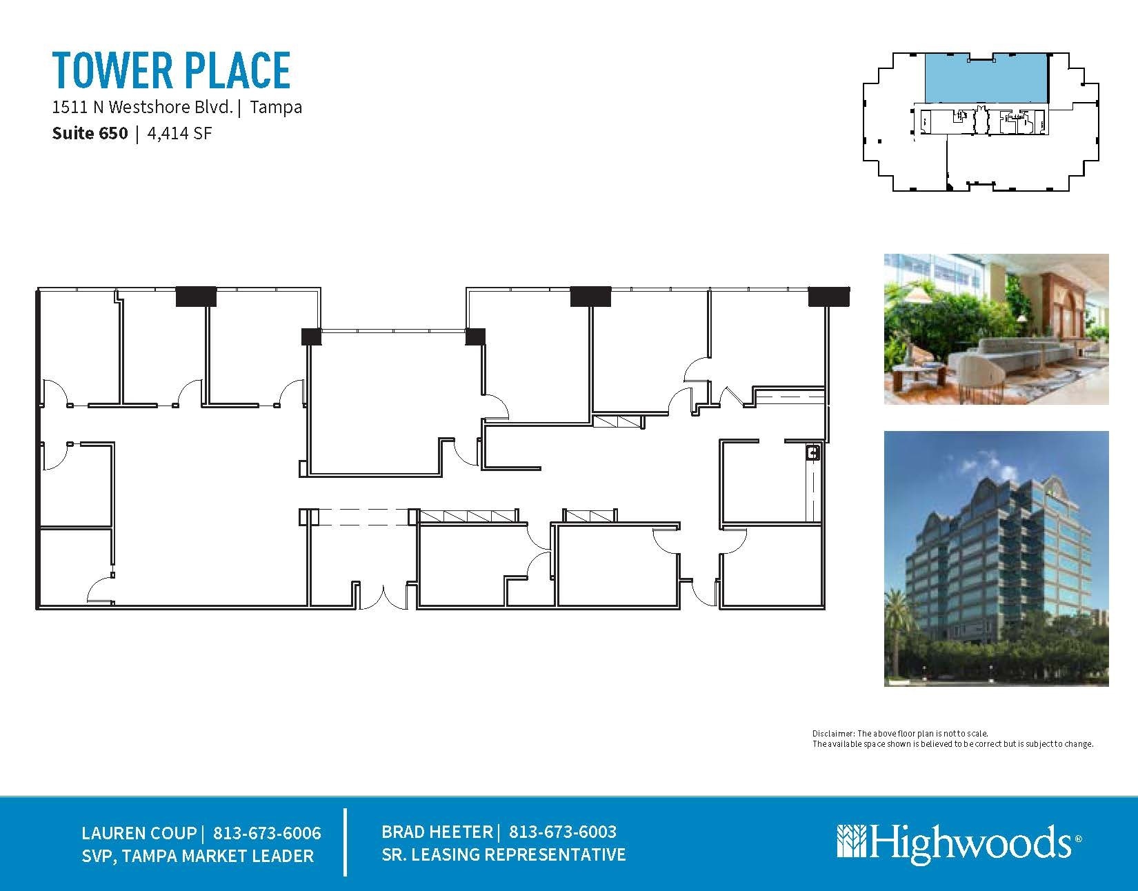 1511 N Westshore Blvd, Tampa, FL à louer Plan d’étage– Image 1 sur 1