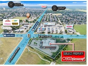 1305 W Belt Line Rd, DeSoto, TX - VUE AÉRIENNE  vue de carte - Image1