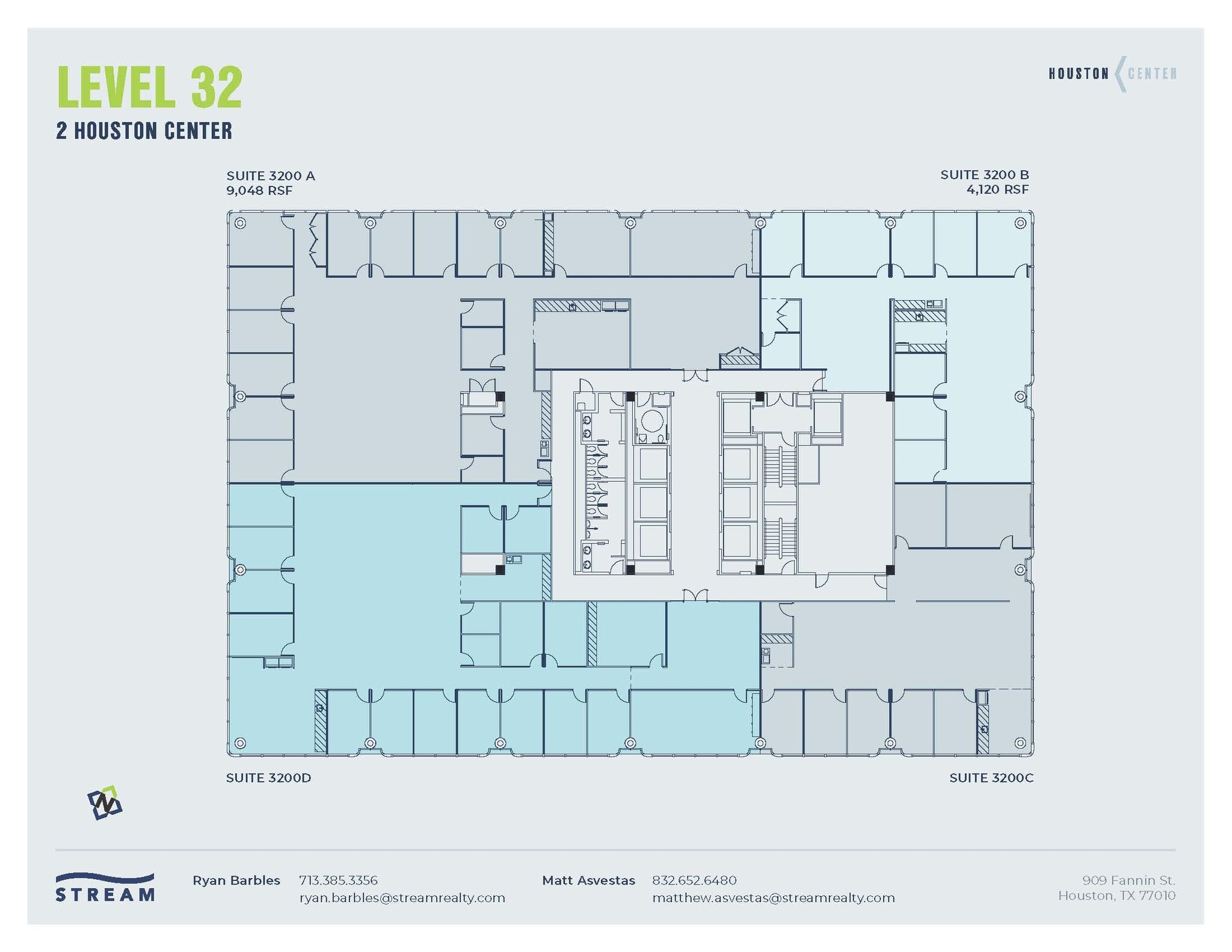 909 Fannin St, Houston, TX à louer Plan d’étage– Image 1 sur 1
