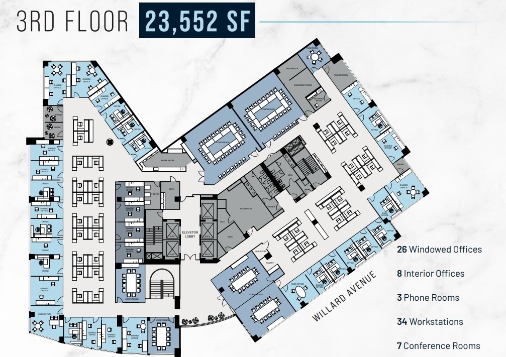 4445 Willard Ave, Chevy Chase, MD à louer Plan d’étage– Image 1 sur 1