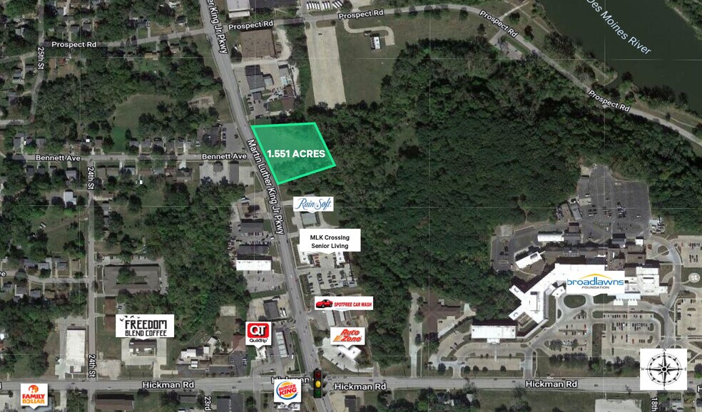 2501 Martin Luther King Jr Pky, Des Moines, IA à vendre - Aérien – Image 1 sur 2