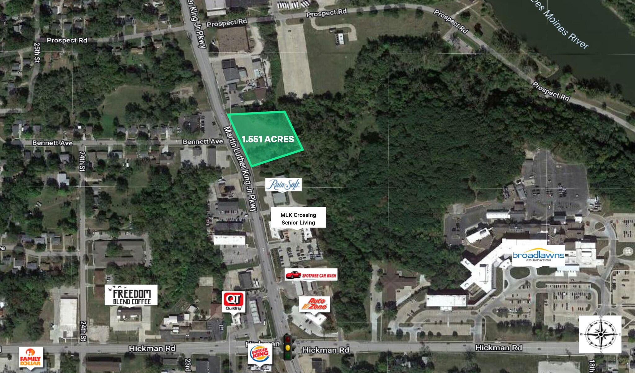 2501 Martin Luther King Jr Pky, Des Moines, IA à vendre Aérien– Image 1 sur 3