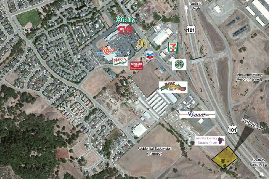 S Cloverdale Blvd, Cloverdale, CA à vendre - Aérien – Image 1 sur 1