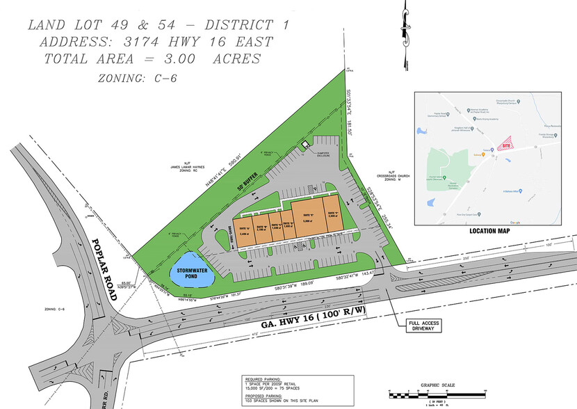 3174 Hwy. 16 East, Sharpsburg, GA à louer - Plan de site – Image 2 sur 3