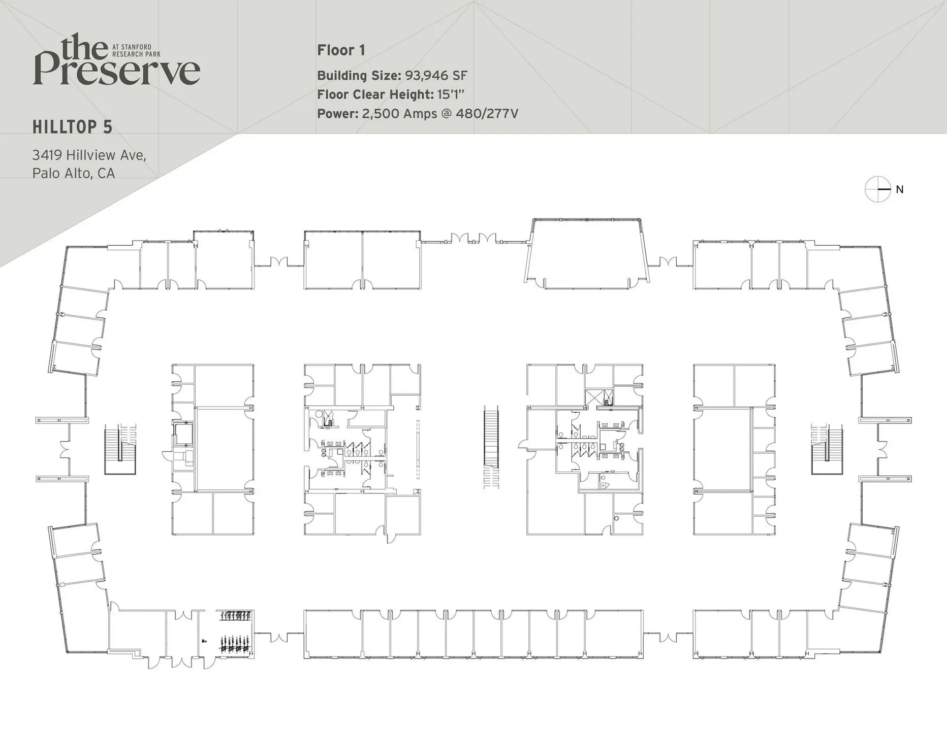 3425 Hillview Ave, Palo Alto, CA à louer Plan d’étage– Image 1 sur 2