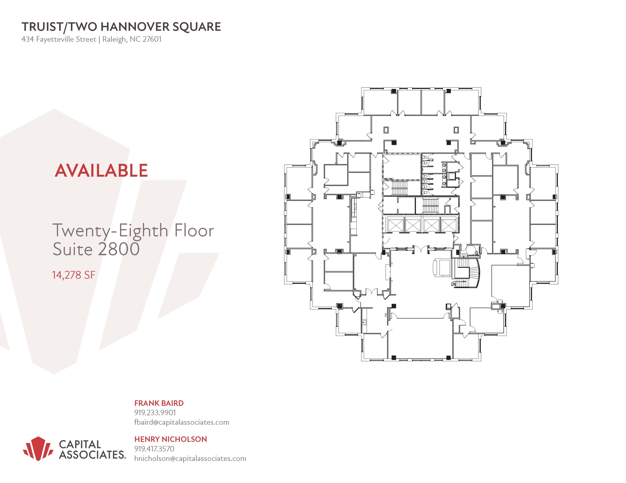 434 Fayetteville St, Raleigh, NC à louer Plan d’étage– Image 1 sur 1
