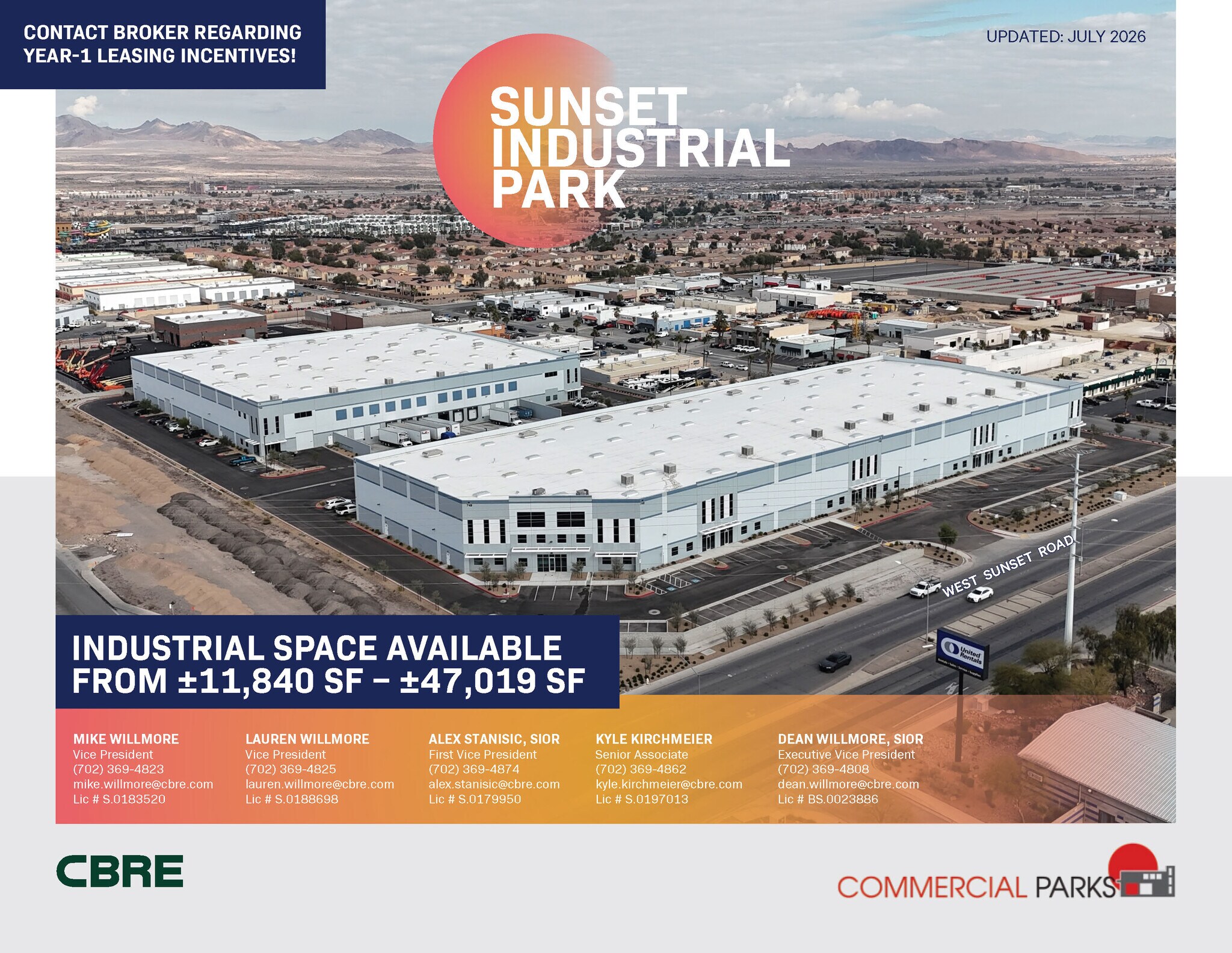 748 W Sunset Rd, Henderson, NV à louer Aérien– Image 1 sur 7