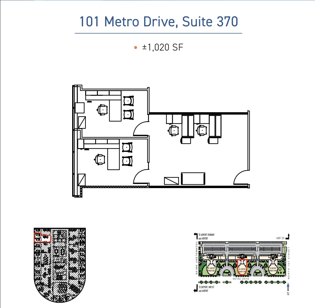 83-101 Metro Dr, San Jose, CA à louer Plan d’étage– Image 1 sur 1