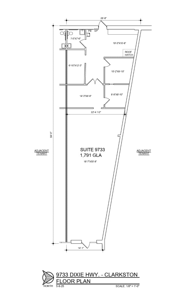 9685-9749 Dixie Hwy, Clarkston, MI à louer Plan d’étage– Image 1 sur 1