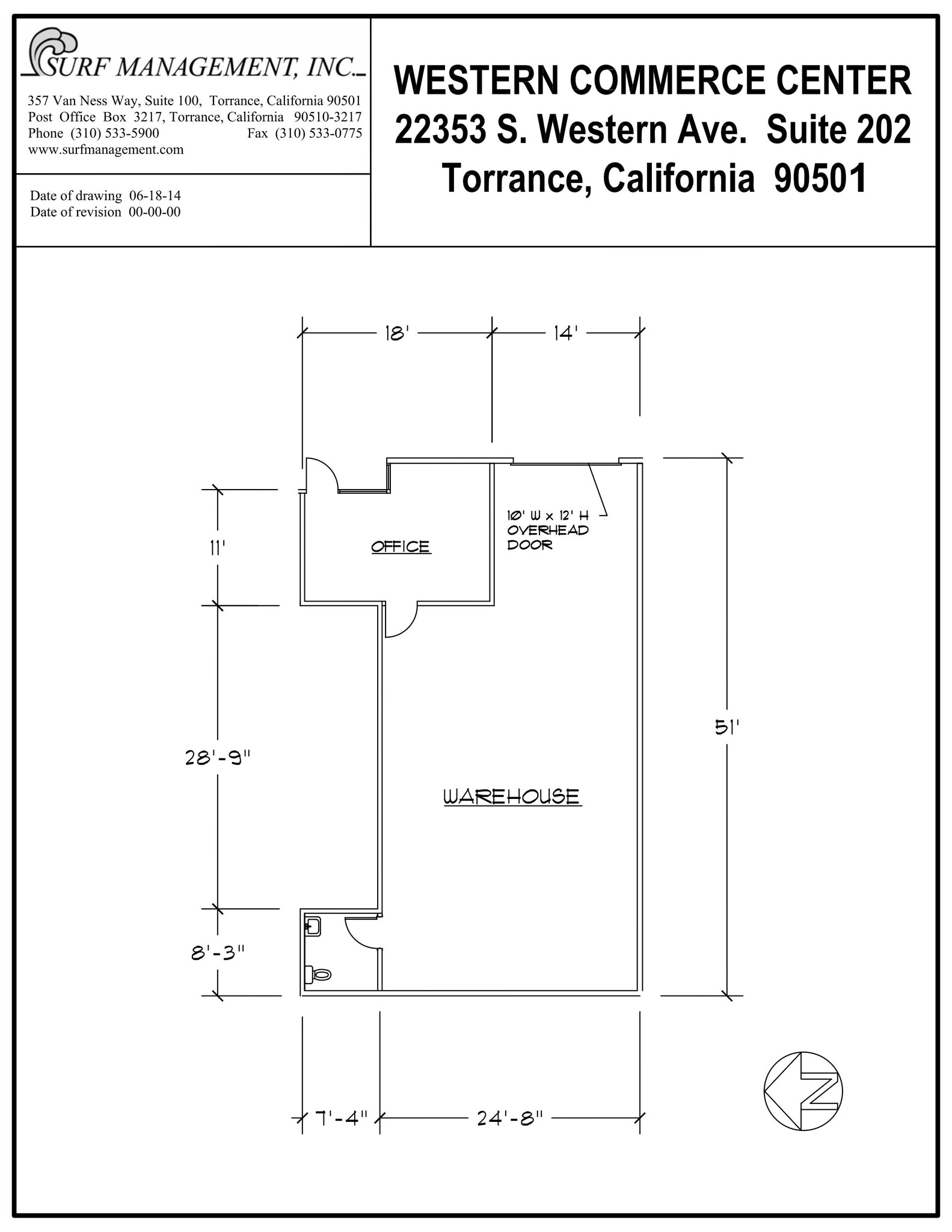 22353 S Western Ave, Torrance, CA à louer Plan d’étage– Image 1 sur 1