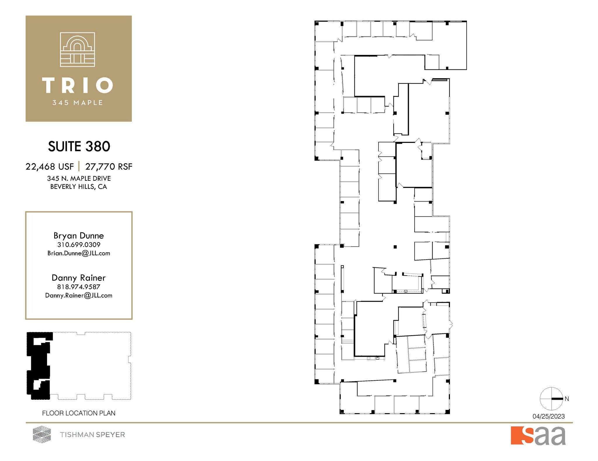 345 N Maple Dr, Beverly Hills, CA à louer Plan d’étage– Image 1 sur 1