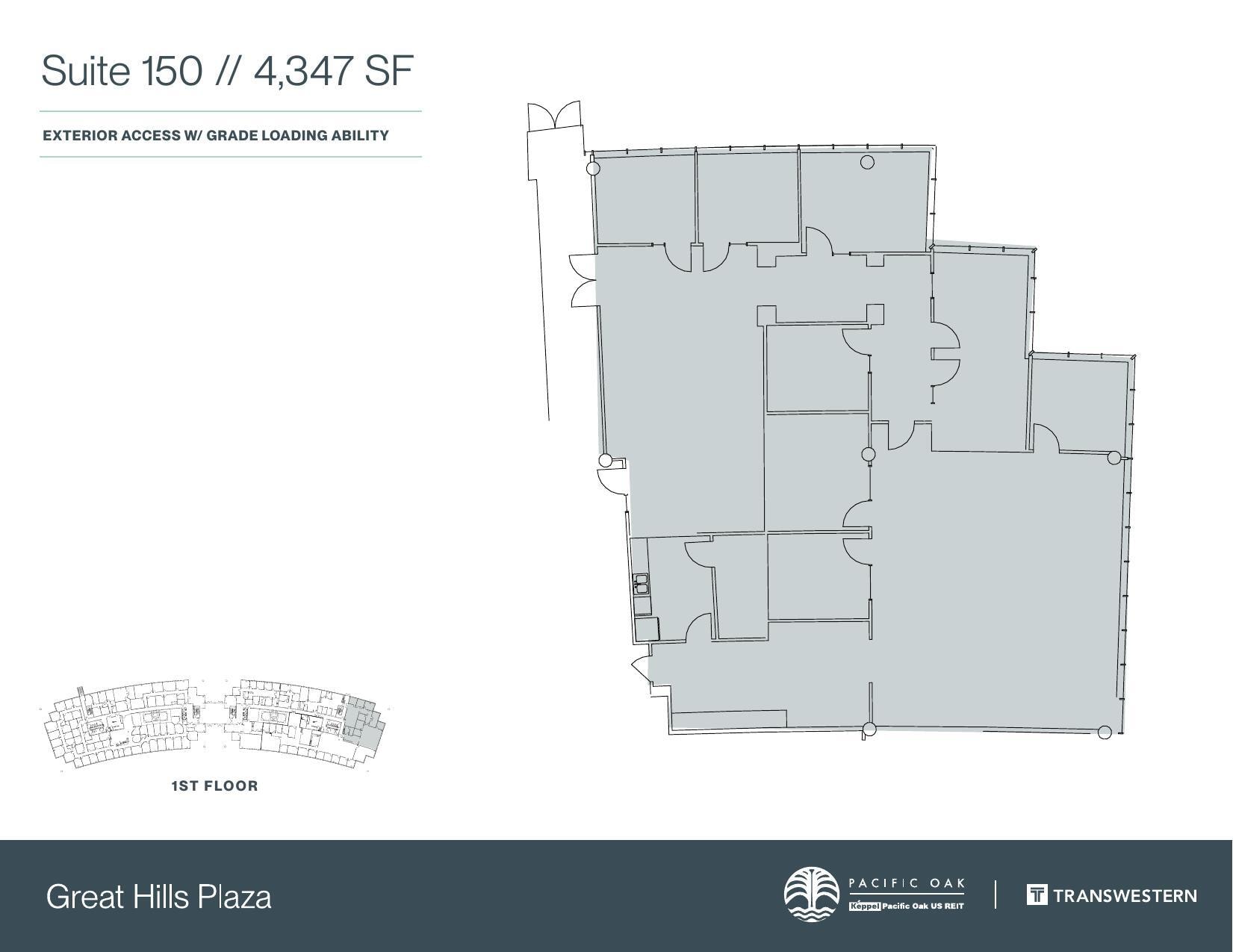9600 Great Hills Trl, Austin, TX à louer Plan d’étage– Image 1 sur 1