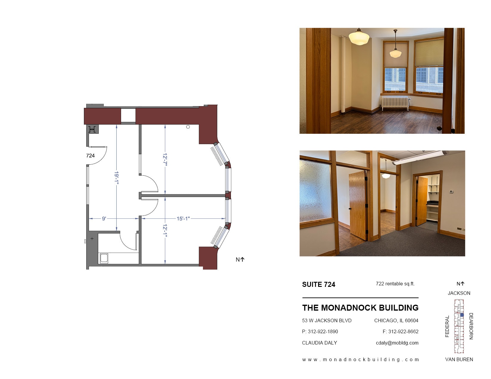 53 W Jackson Blvd, Chicago, IL à louer Plan d’étage– Image 1 sur 4