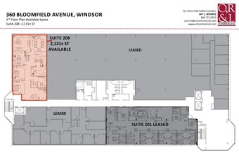 360 Bloomfield Ave, Windsor, CT à louer Plan d’étage– Image 1 sur 1