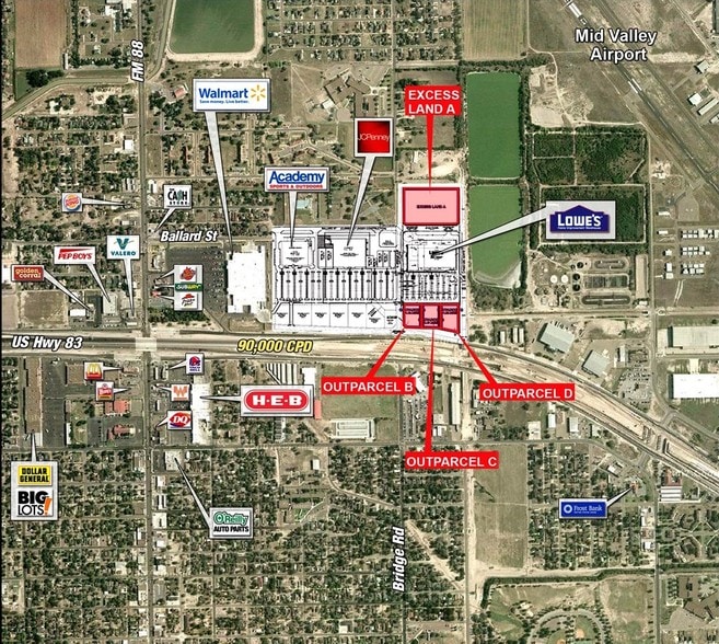 1015 E Expressway 83, Weslaco, TX à vendre - Aérien – Image 2 sur 11