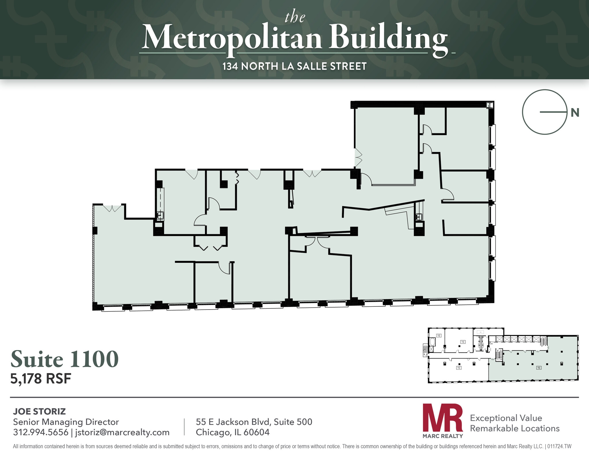 134 N LaSalle St, Chicago, IL à louer Plan d’étage– Image 1 sur 16
