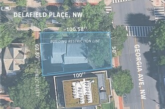 1200 Delafield Pl NW, Washington, DC - VUE AÉRIENNE  vue de carte