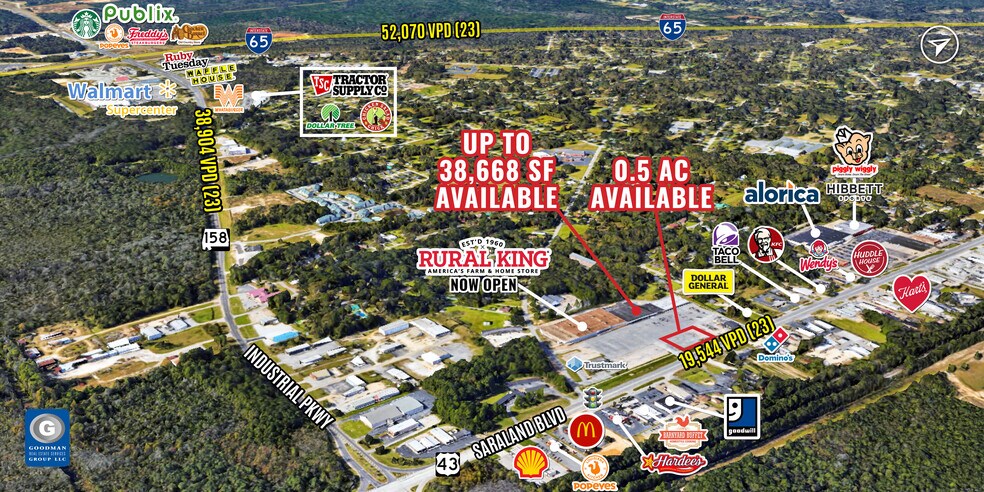 949-951 Saraland Blvd S, Saraland, AL à louer - Aérien – Image 2 sur 4