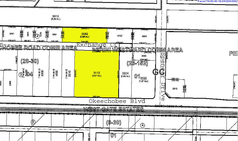 2707 Okeechobee Blvd, West Palm Beach, FL à louer - Plan cadastral – Image 2 sur 4