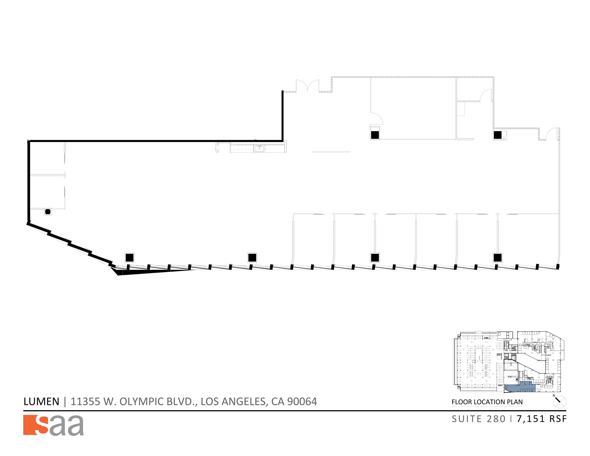 11355 W Olympic Blvd, Los Angeles, CA à louer Plan de site– Image 1 sur 5