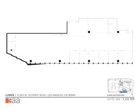 11355 W Olympic Blvd, Los Angeles, CA à louer Plan de site– Image 1 sur 5