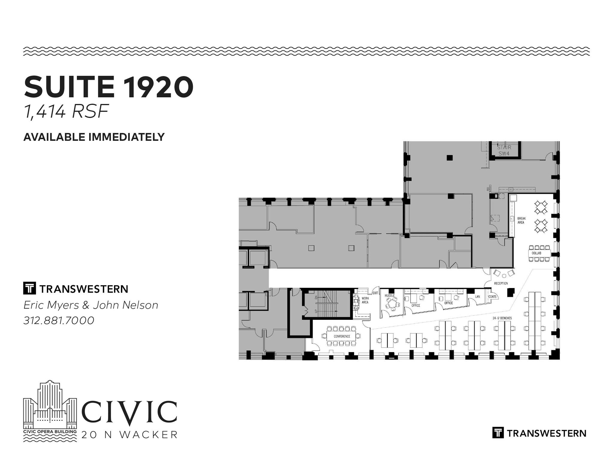 20 N Wacker Dr, Chicago, IL à louer Plan d’étage– Image 1 sur 1