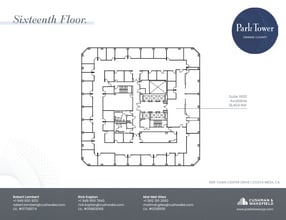 600 Anton Blvd, Costa Mesa, CA à louer Plan d’étage– Image 1 sur 16