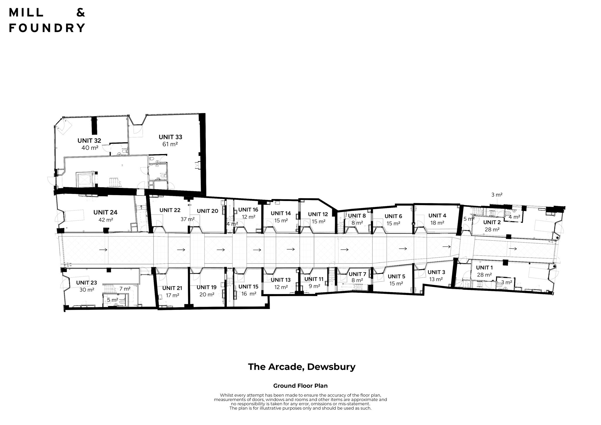 1-22 The Arcade, Dewsbury à louer Plan d’étage– Image 1 sur 2