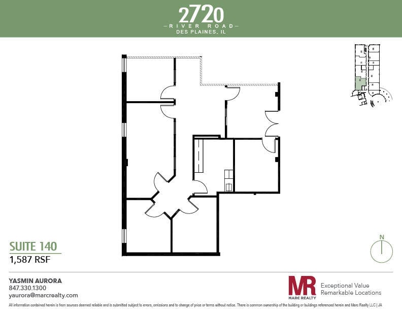 2720 S River Rd, Des Plaines, IL à louer Plan d’étage– Image 1 sur 1