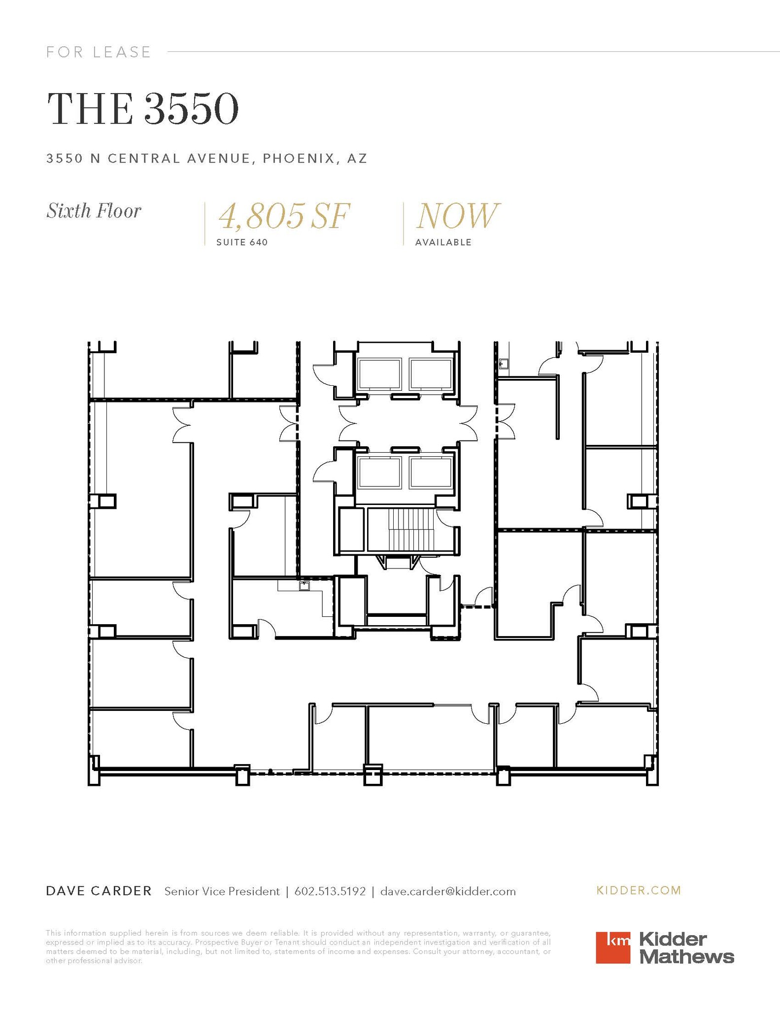 3550 N Central Ave, Phoenix, AZ à louer Plan d’étage– Image 1 sur 1