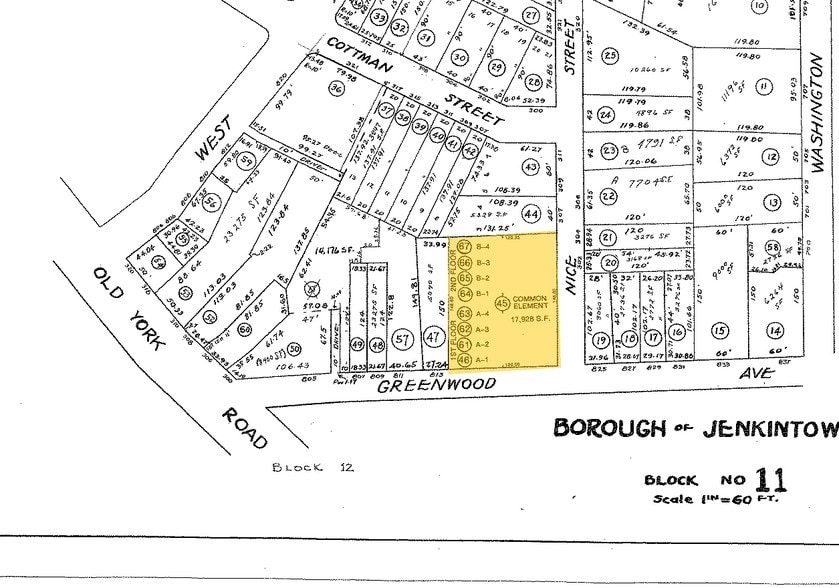 815 Greenwood Ave, Jenkintown, PA à vendre - Plan cadastral – Image 2 sur 9