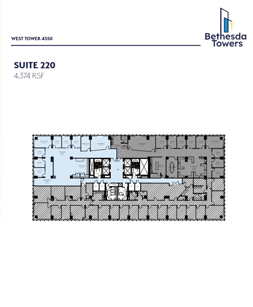 4340 East-West Hwy, Bethesda, MD à louer Plan d’étage– Image 1 sur 1