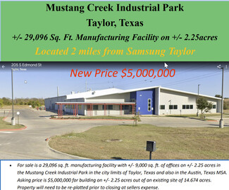 Plus de détails pour 205 S Edmond St, Taylor, TX - Industriel/Logistique à vendre