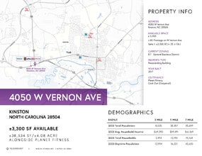 4050 W Vernon Ave, Kinston, NC à louer Carte– Image 2 sur 6