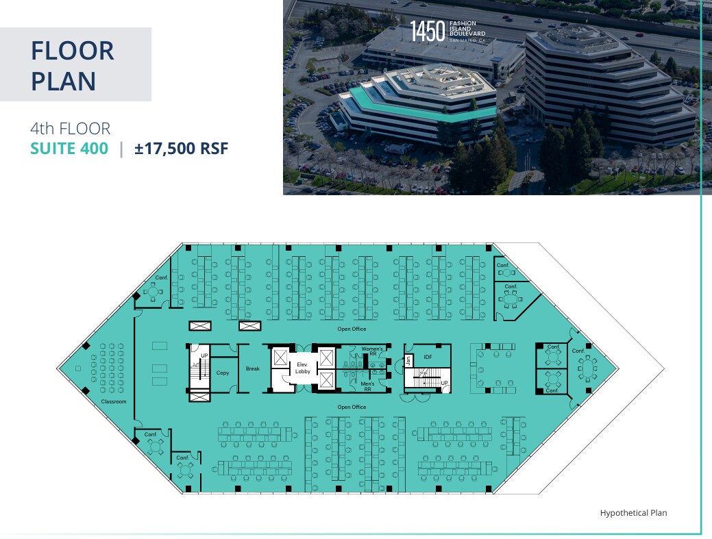 1450 Fashion Island Blvd, San Mateo, CA à louer Plan d’étage– Image 1 sur 1