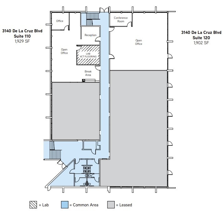 3100 De la Cruz Blvd, Santa Clara, CA à louer Plan d’étage– Image 1 sur 1